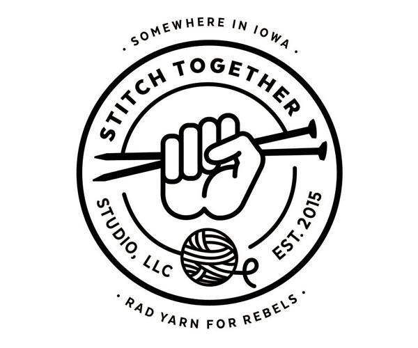 stitch together yarn