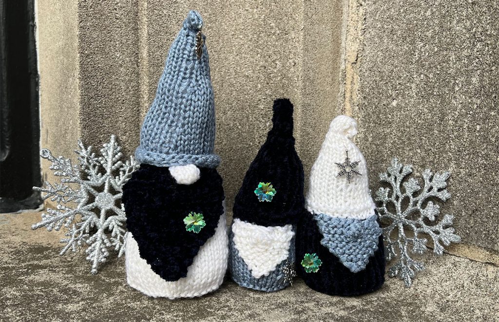 elginknitworks november snow gnomes